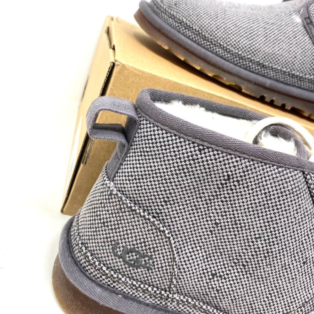 UGG NEUMEL Mid Top Casual Snow Boots Gray Naturals Canvas Fur Women Size 1119597 - Picture 8 of 12